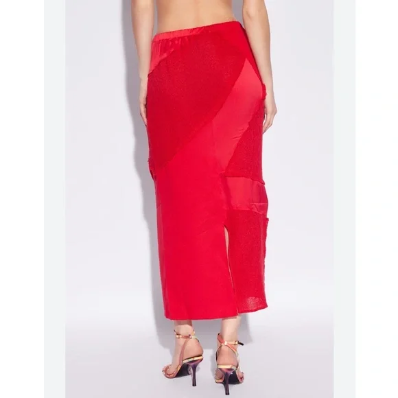 NWT Cult Gaia Skirt Via Midi in Lollipop Red